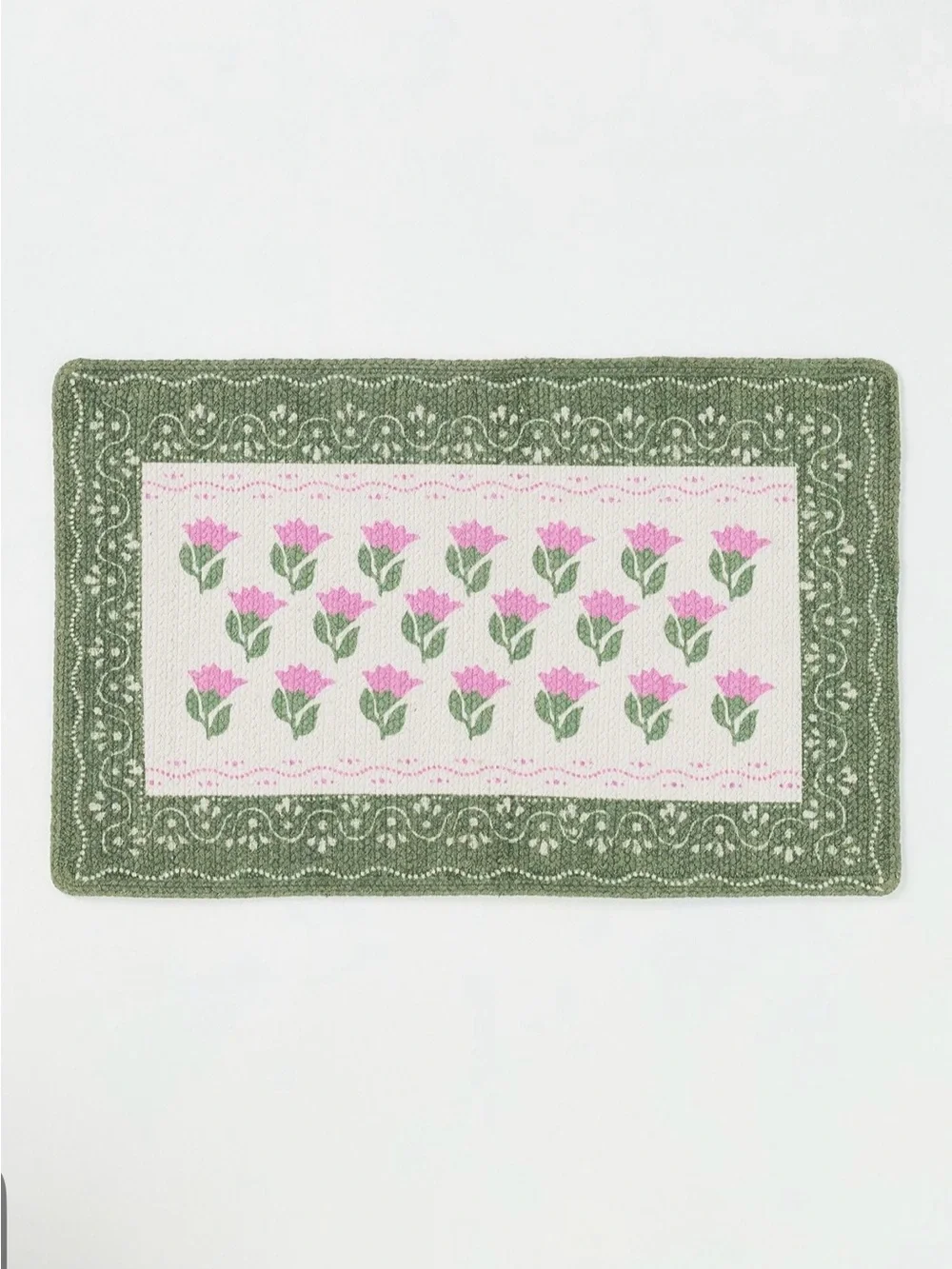 Anthropologie Ivy Cotton Printed Floral Bath Mat